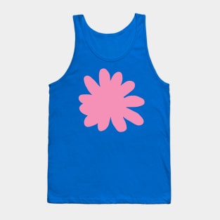 Pink Abstract Minimal Flower Tank Top